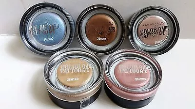 Maybelline Color Tattoo 24hr Eyeshadow Assorted Shades Strip Sealed New • £4.99