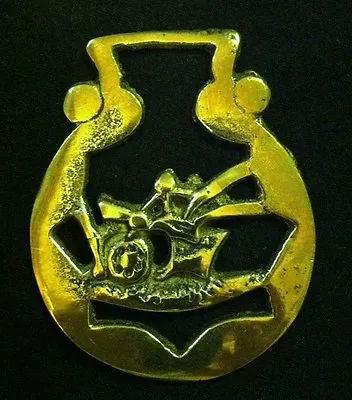 £27.10 • Buy Vintage FARMER'S PLOW Horse Harness Brass From England RARE WOW YOUR WALLS