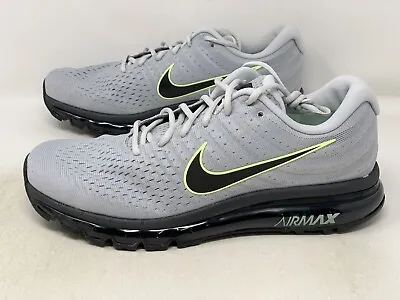 Nike Air Max 2017 Volt Wolf Gray Sneaker Size 9 BNIB 849559-012 • $124.97