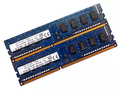 DESKTOP RAM - 2x HYNIX | 4GB | DDR3 | 1Rx8 | PC3L-12800U | 1600M | TESTED • £7.29