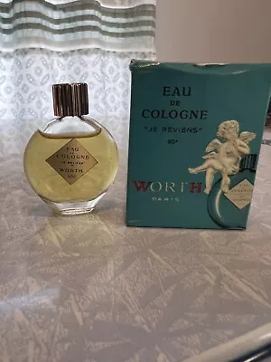 Vintage Je Reviens 90 Worth Eau De Cologne 1/4 Oz Bottle Paris France With Box • $20