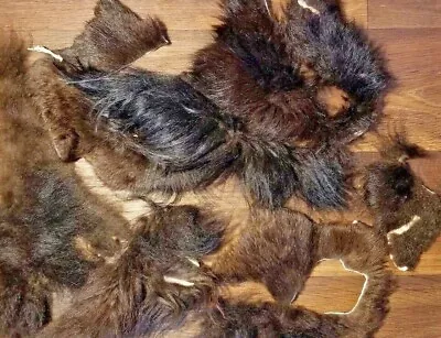 $15 • Buy (Small Sizes) Premium Bison Buffalo Scrap Fur Hide Leather New Tanned Soft Tan!