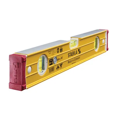 £47 • Buy Stabila 96-2 400mm/16  Double Plumb Ribbed Box Section Level STB96240