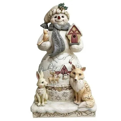 $179.98 • Buy Jim Shore Heartwood Creek Christmas White Woodland Snowman Statue 18.5 Inch