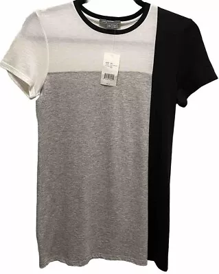 NWT Vince Women's White/Black/Gray 100% Cotton T-Shirt Size XS • $48