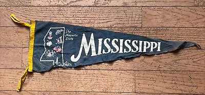 Vintage Mississippi  The Magnolia State  Souvenir State Felt Pennant • $14.99
