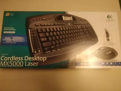 Logitech Cordless Desktop Keyboard MX5000 Laser Mouse Bluetooth New Sealed • $199.99