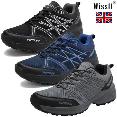 Mens Running Outdoor Trekking Trainers Walking Boots Waterproof Hiking Shoes • £19.95