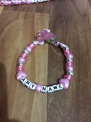 Personalised Dummy Clip Baby Pink Minnie Mouse Bling With Mam Adaptor • £4.10