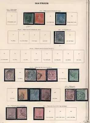 MAURITIUS 1858/1940 On 4 Pages • $110