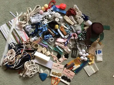 Large Job Lot Of Mid Century To 1990s Craft Work & Sewing Items Haberdashery • £18.99