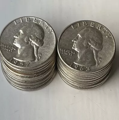 [Lot Of 20 Coins] 1/2 Roll - Washington Quarter - 90% Silver - Choose How Many! • $114.95