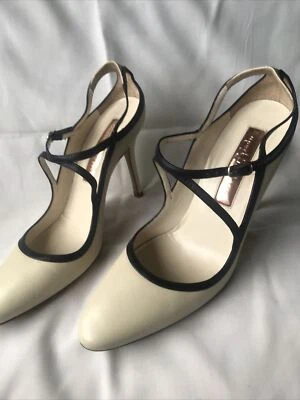 £25 • Buy Rupert Sanderson Ladies Leather Court Shoes .(Margaret Cream) Size 37 Uk 4