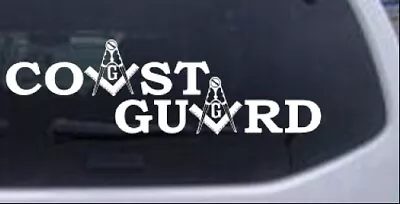 Coast Guard Masonic  Car Or Truck Window Laptop Decal Sticker 12X3.7 • $8.25