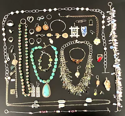 HUGE Lot Sterling Silver 925 Mixed Jewelry Resale Wear Repurpose 694.67 Grams • $102.50