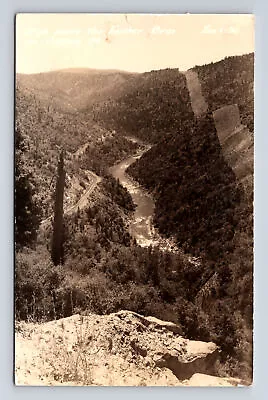 RPPC Scenic View & Highway Feather River Canyon California CA Postcard • $10.91