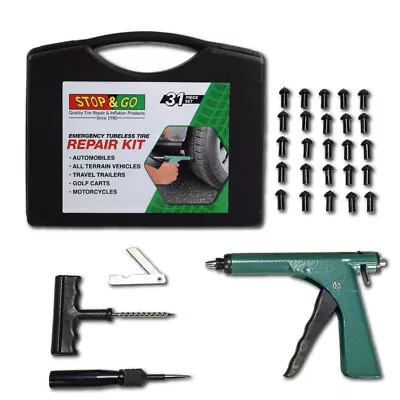 Stop & Go 1085 Deluxe Tubeless Tire Plugger Repair Kit For Flats (25 Plugs) • $49.96