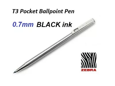 Zebra Techo T3 Mini Ballpoint Pen 0.7mm BLACK Ink • $11.95