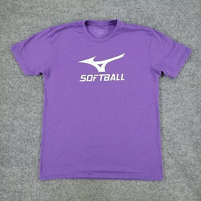 Mizuno Shirt Men's Large Purple Softball Performance Graphic Tee Short Sleeve • $10.49