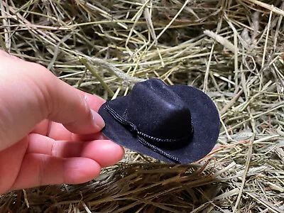 12 Pc 3  Black Mini Cowboy Hats For Arts And Crafts Doll Hats For Toys And Decor • $13.99