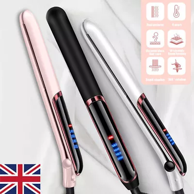 2in1 Hair Straighteners Ceramic Plates Straightener Curler Salon Hair Styler • £12.89