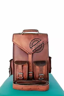 Men's Genuine Vintage Leather Backpack Satchel Laptop Rucksack Messenger Bag • $100.11