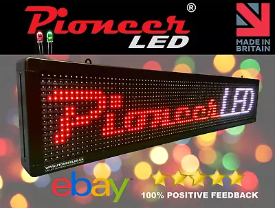 52''x 8'' LED Scrolling Sign OUTDOOR WIFI Multicolour Message Display Board • £429.99