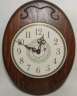 Seth Thomas Clock Oakmont Wood Enamel Face 1960's • $35