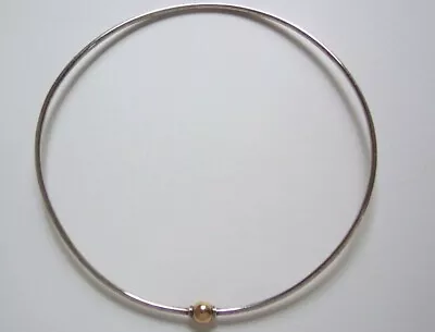 Eden Hand Arts Sterling Silver & 14k Gold Cape Cod Screwball Choker Necklace • $25