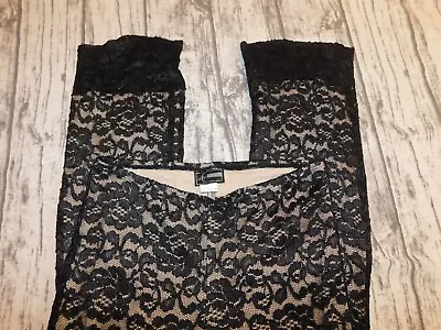Luna Chix Lace Pants Vtg Made In Usa Goth Steam Punk Soft Comfy Black Women's M • $23
