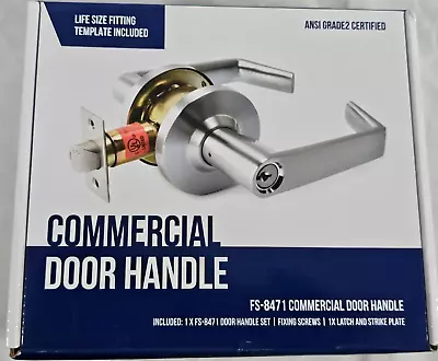 Entrance Keyed Entry Stainless Steel Commercial Door Handle Locks Grade 2 Levers • $44.99