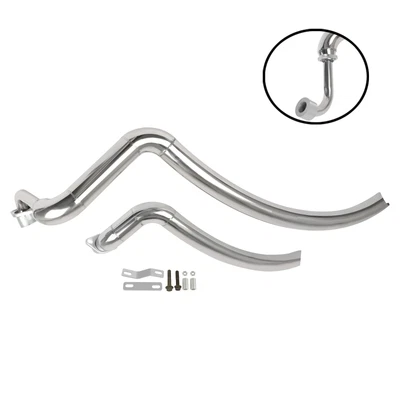 $268 • Buy Chrome Muffler Exhaust Pipes For Yamaha V Star 650 XVS650 XVS400 Dragstar 650 