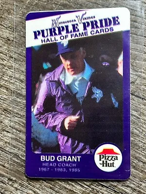 1998 Pizza Hut Minnesota Vikings Purple Pride Hall Of Fame Bud Grant HOF • $6.45