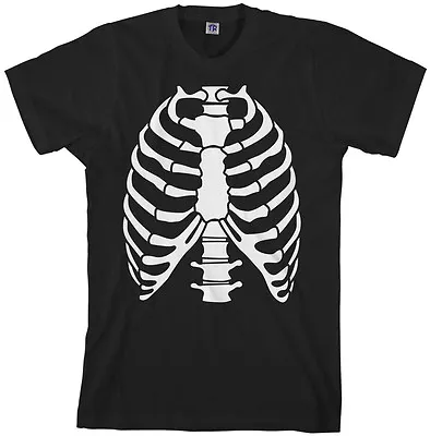 $14.95 • Buy Skeleton Rib Cage Halloween Costume Men's T-Shirt