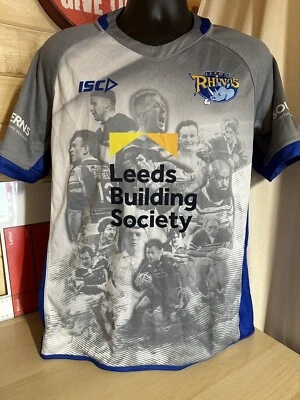£58 • Buy Leeds Rhinos Kevin Sinfield Rob Burrow Rugby League Shirt 44”