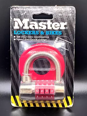 Vintage Master Lock Set Your Own Combination Padlock 1523D Red New Old Stock • $10