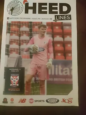 Gateshead V York City 2023/24 Mint Condition  • £2.99