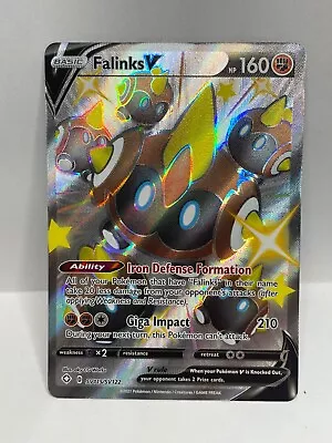 Pokemon TCG Falinks V Shining Fates SV115/SV122 Ultra Rare • $0.10