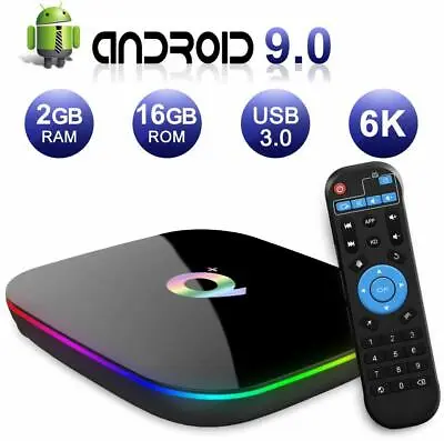 Q Plus Android Smart Tv Box 2GB RAM/16GB H6 Core Quad Wifi 6k HD Media Player • £41.03