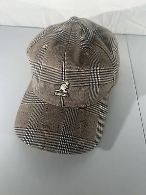 KANGOL FlexFit Baseball Hat Cap Size L / XL Brown Tweed Plaid • $15