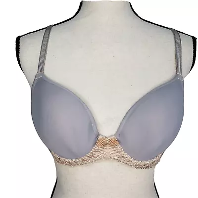 Wacoal La Femme T Shirt Bra 32D Contour Underwire Light Padding Gray 853117 • $21.99