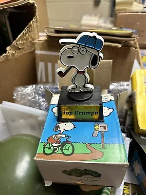 Vintage Peanuts Snoopy  Top Grampa  Aviva Trophy Hong Kong MIB Old Stock • $24.99