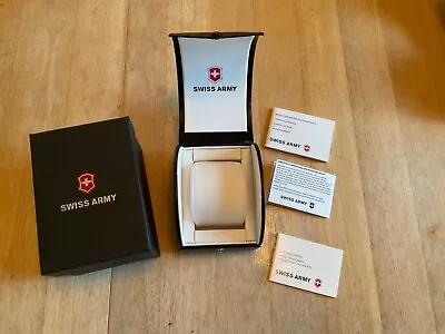 Vintage Swiss Army Wristwatch Black/Metal Display Storage Case And Box (Only)!  • $11.99