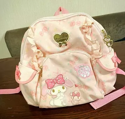 Sanrio  My Melody Embroidery Backpack Bag Sugar Bunnies Kawaii Mother Garden • $75