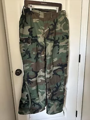 US Military Chemical Biological Class 1 Protective Suit Pants Med Camo Woodland • $10