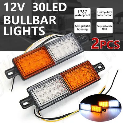 1Pair LED Bullbar Indicator Lights Front Park DRL Amber For ARB TJM Marker Lamp • $24.55