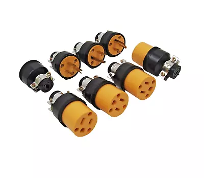 4 Set (8pcs) Female Male 3 Prong Replacement Electrical Plug HD Extension Cord • $15.99