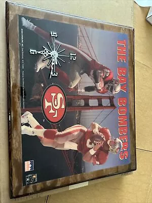 1994 Starline Jerry Rice Steve Young NFL Wall Plaque Clock Wooden 23”X 19” RARE • $88