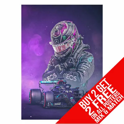 Lewis Hamilton Bb3 F1 Poster Art Print A4 A3 Size Buy 2 Get Any 2 Free • £6.97