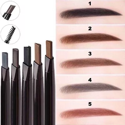 £2.99 • Buy Eyebrow PENCIL & BRUSH - Fine Brow Definition Shaper - Waterproof Liner 